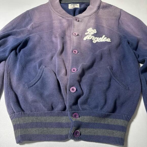 Vintage Banner '47 Los Angeles Cardigan Sweater - Picture 5 of 7